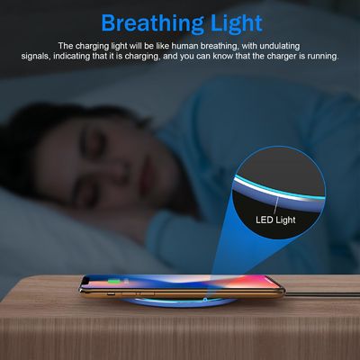 ポータブル 2 In 1 Qi ワイヤレス充電パッド 10W スマホ用 鏡面