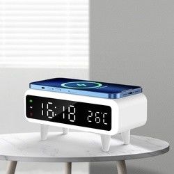 マグネティック Qi 無線充電器 時計 テーブルトップ 急速充電 サムスン