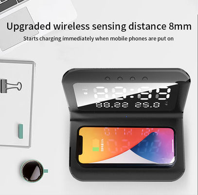 LEDディスプレイ 4イン1 Qi ワイヤレス充電器 ワイヤレス電話充電器 時計15w