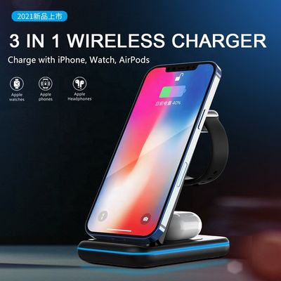4イン1磁気無線充電ステーション Qi Apple 充電