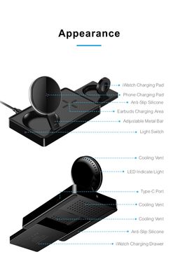 イヤバッドは,iPhone 14用の多機能ワイヤレス充電器を使用します.