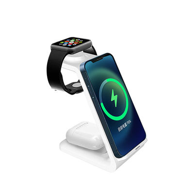 マルチファンクション Qi 3 イン 1 15w ワイヤレス 充電器 Iphone Iwatch 電話スタンドタイプ