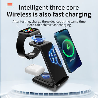 マルチファンクション Qi 3 イン 1 15w ワイヤレス 充電器 Iphone Iwatch 電話スタンドタイプ