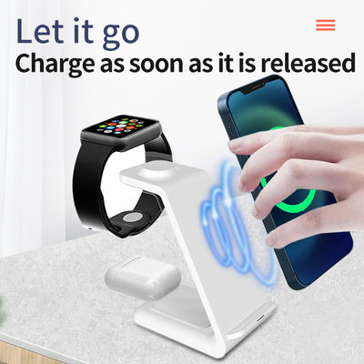 マルチファンクション Qi 3 イン 1 15w ワイヤレス 充電器 Iphone Iwatch 電話スタンドタイプ