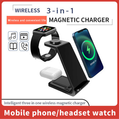 マルチファンクション Qi 3 イン 1 15w ワイヤレス 充電器 Iphone Iwatch 電話スタンドタイプ