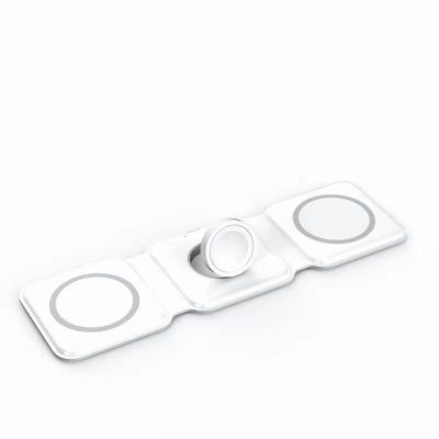 磁気サムスン Qi 充電スタンド 3 In 1 折りたたみワイヤレス充電器 15w
