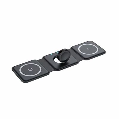 磁気サムスン Qi 充電スタンド 3 In 1 折りたたみワイヤレス充電器 15w