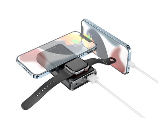 白色ABSバックアップ電源バンク,Apple Watchバッテリーパック 63mm幅