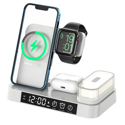 ABS素材 5 In 1 ワイヤレス充電器, LED インジケーター付きワイヤレス充電器 時計