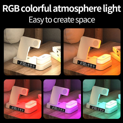 ABS素材 5 In 1 ワイヤレス充電器, LED インジケーター付きワイヤレス充電器 時計